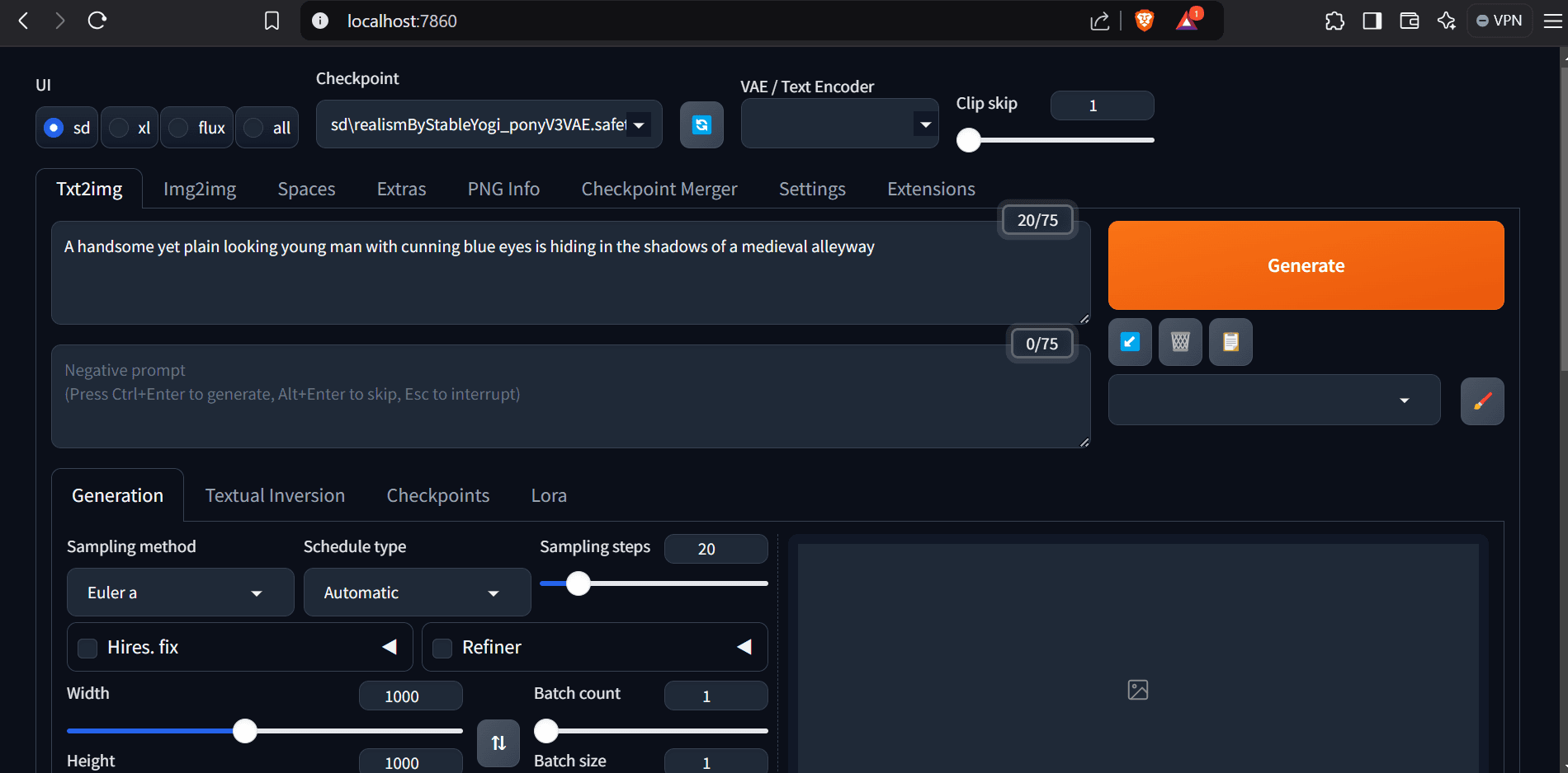 SD WebUI Forge interface